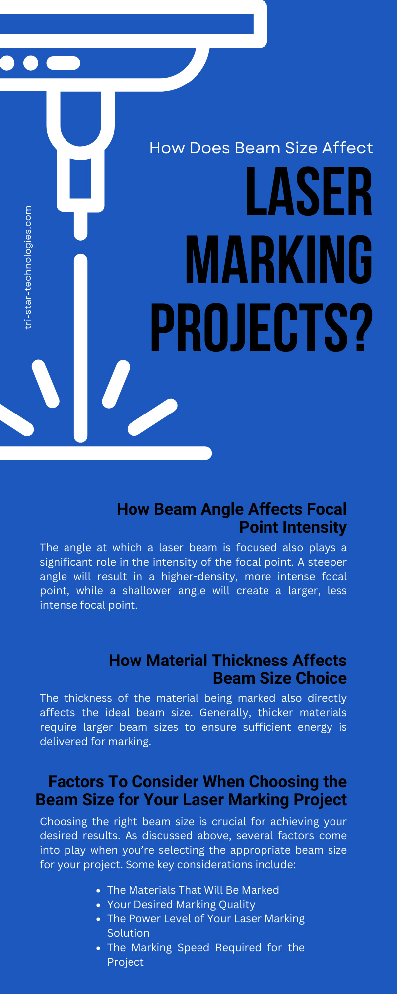 How Does Beam Size Affect Laser Marking Projects?