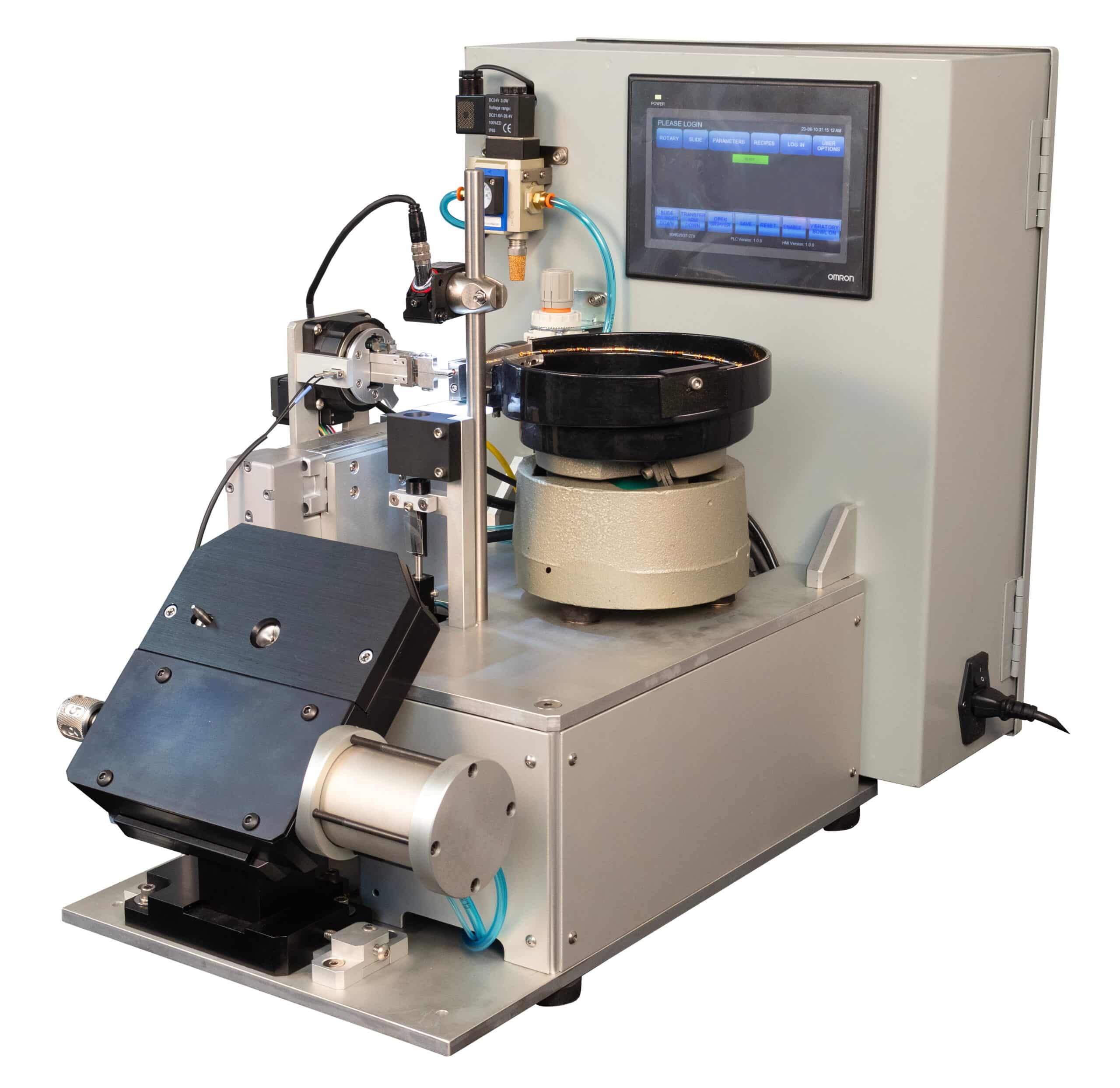 A full view of the Tri-Star Technologies TAC-ULTRA automatic wire crimping system against a white background.